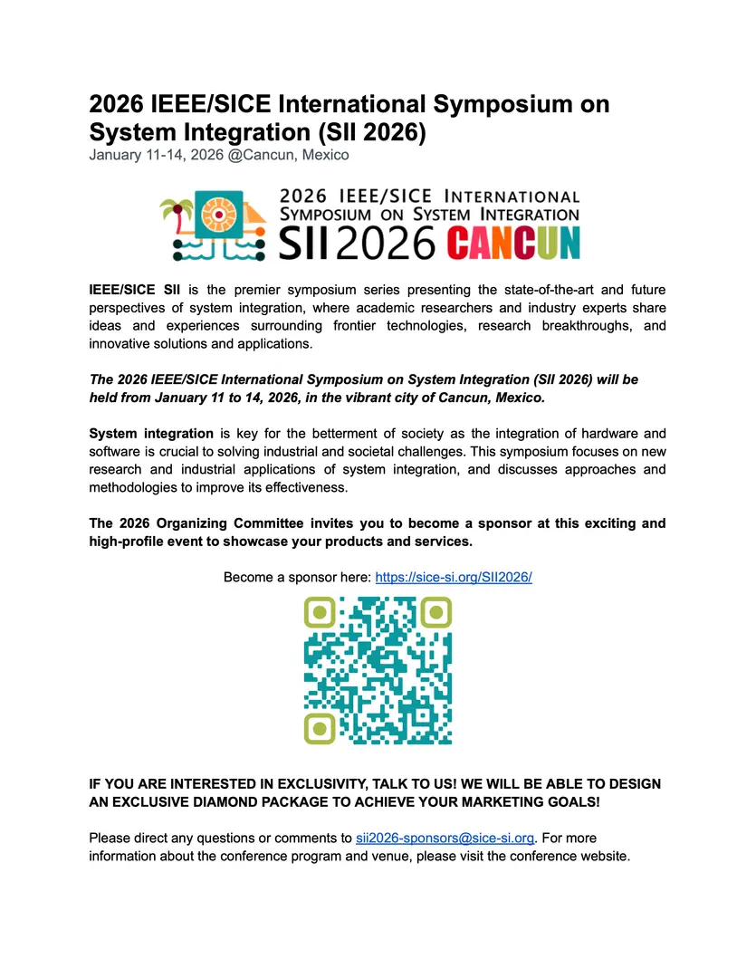 Call for Sponsors (Page 1)