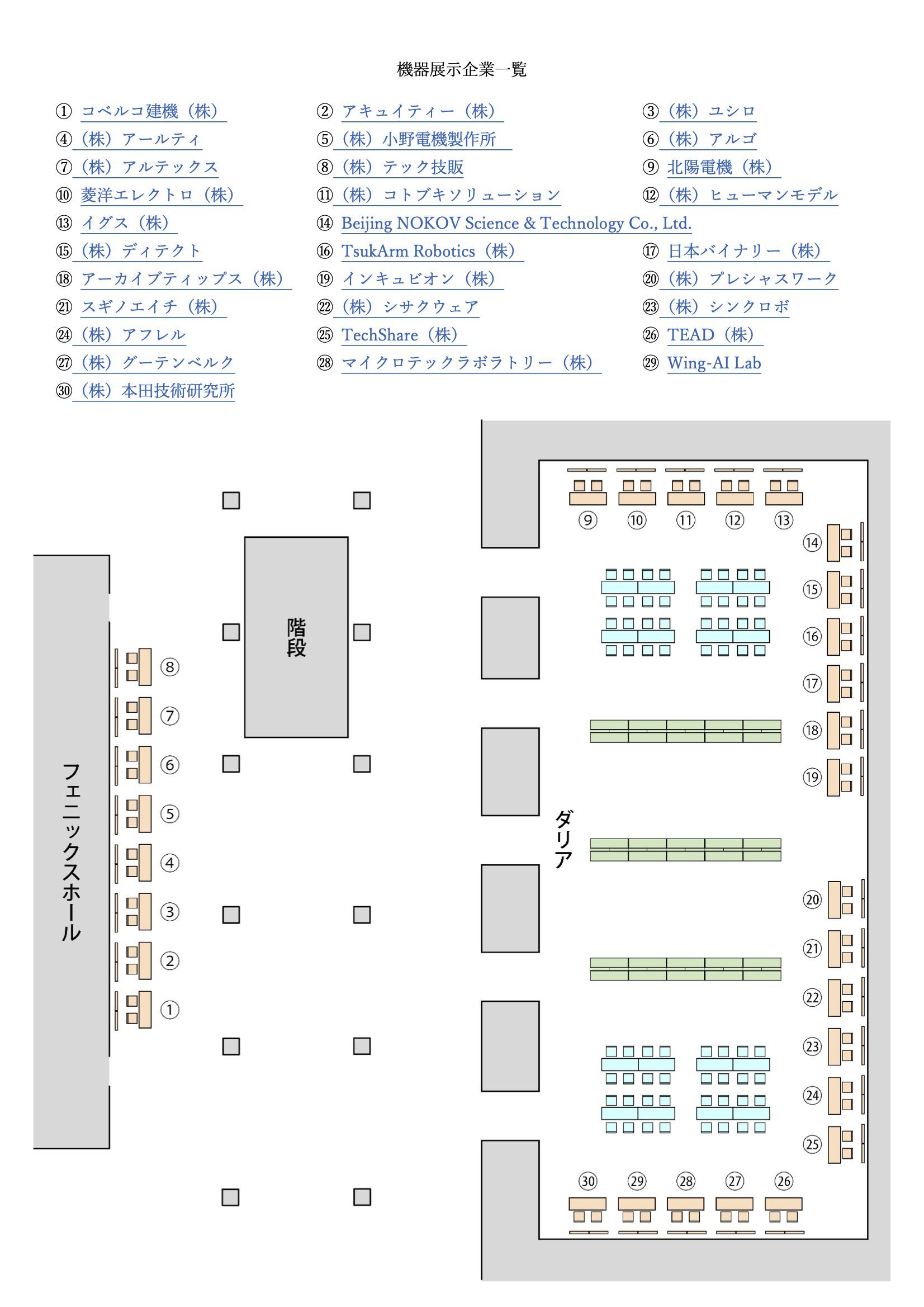 企業展示配置図